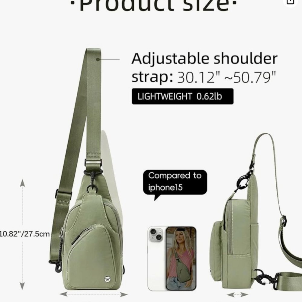 Westbronco Small Sling Bag in Olive Green, NWOT - Picture 9 of 13